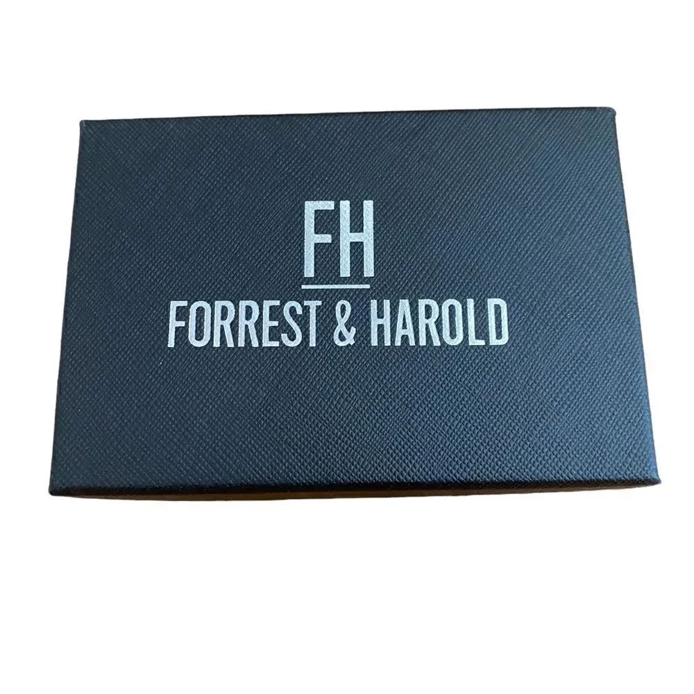 Leather Wallet Money Clip Forrest & Harold Signature Slim RFID NIB